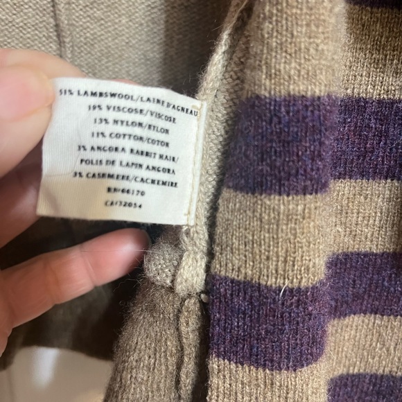 Anthropologie Sparrow pleated ruffle stripe cardigan - Picture 2 of 3